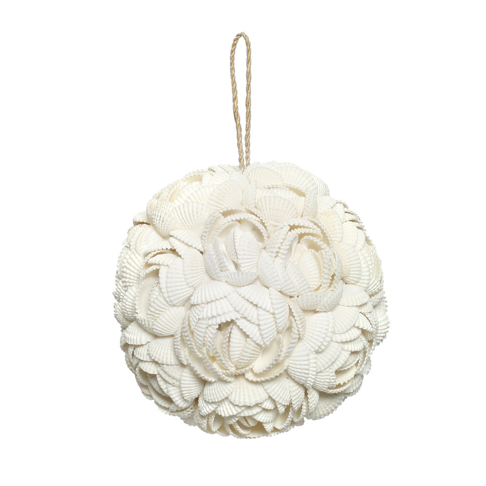 De Rose Schelpen Bal Hanger - Wit - L