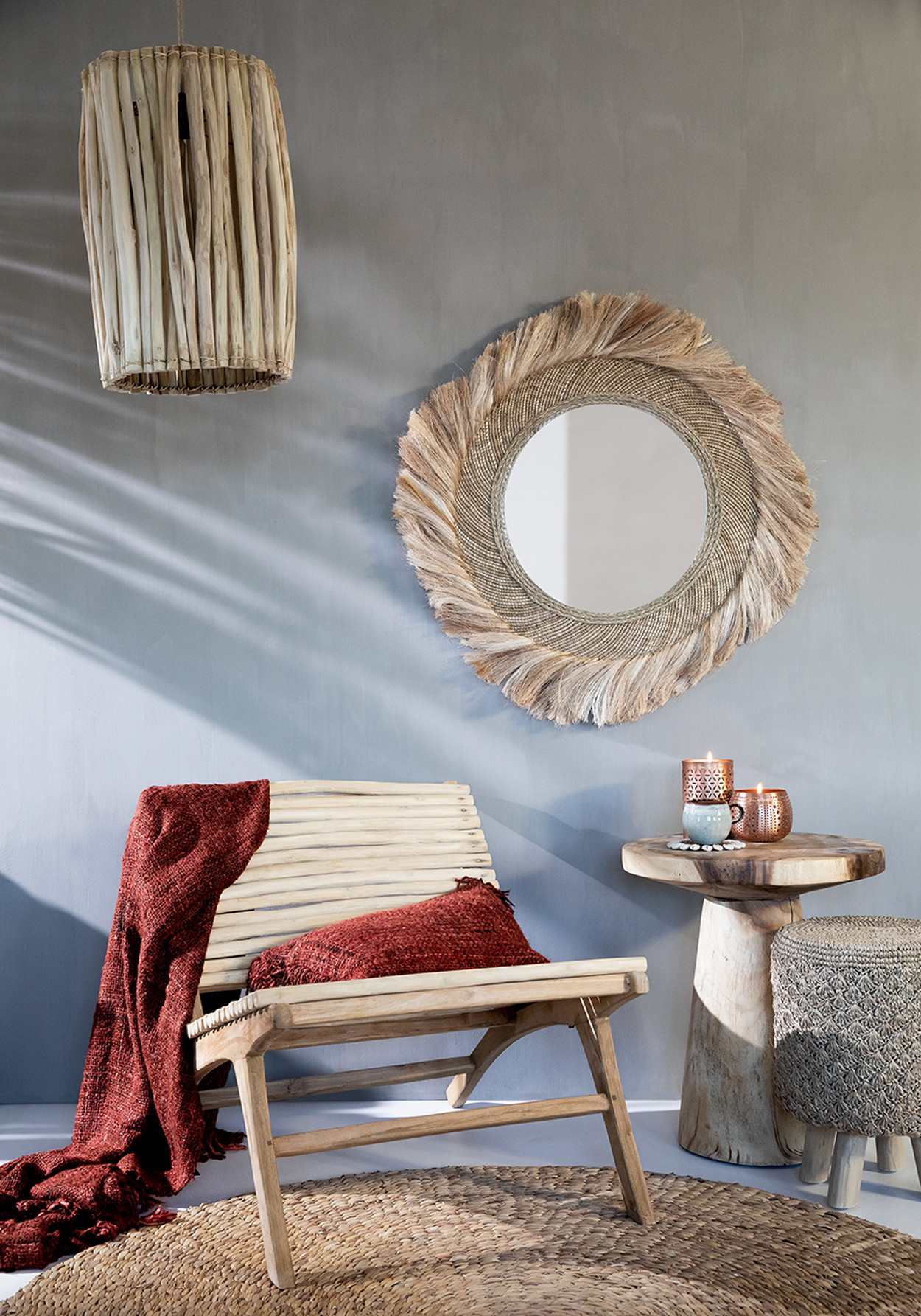 By Raffia Gevlochten Stoel - Naturel