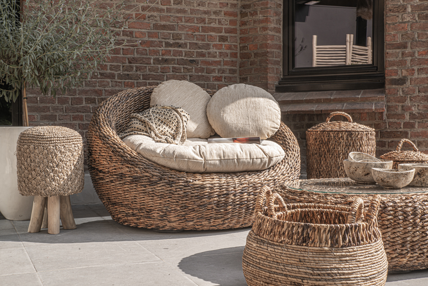 By Raffia Gevlochten Stoel - Naturel