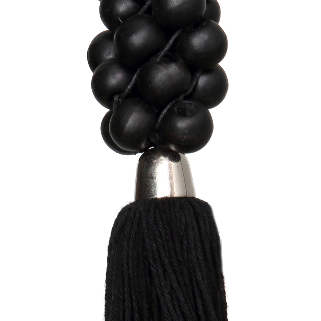 De Wooden Beads Sleutelhanger - Zwart