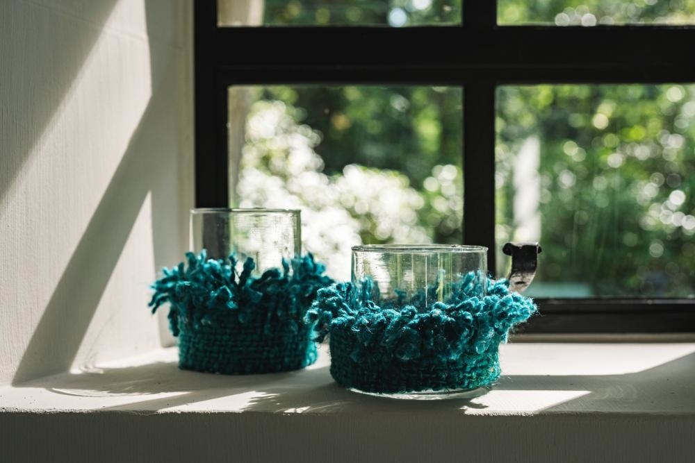 De Oh My Gee Kaarsenhouder - Aqua - M - Set van 4