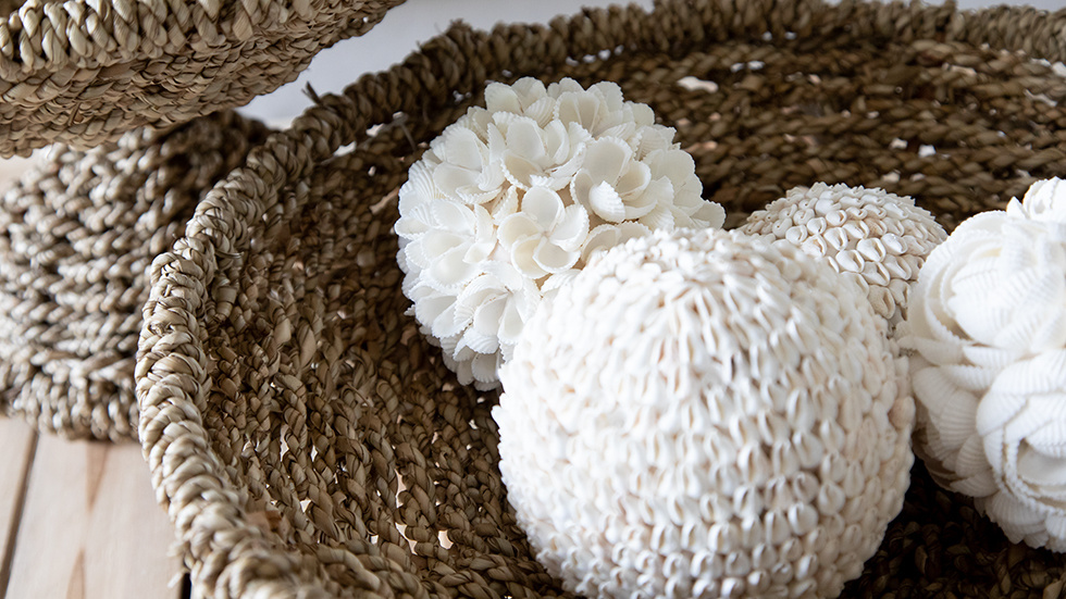 De Flower Shell Balhanger - Wit - L