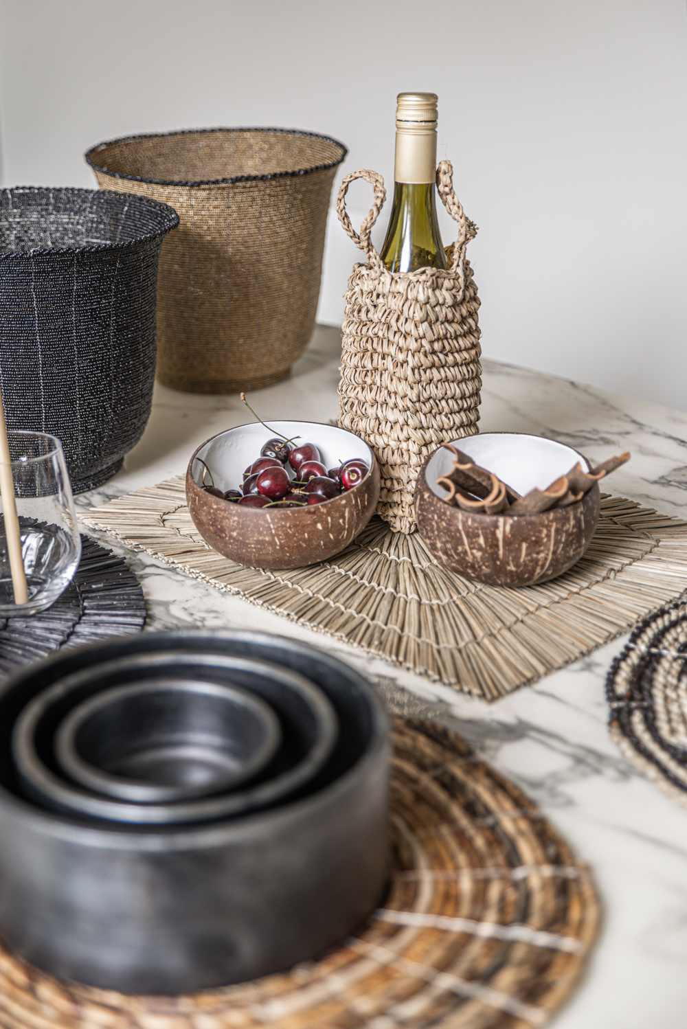 De Raffia Flessenhouder