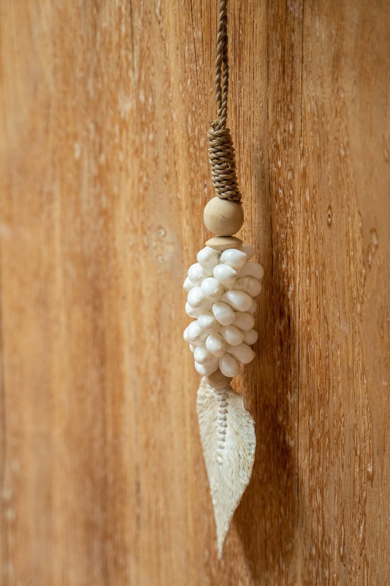 De Leaf & Shell Hangdecoratie - Wit