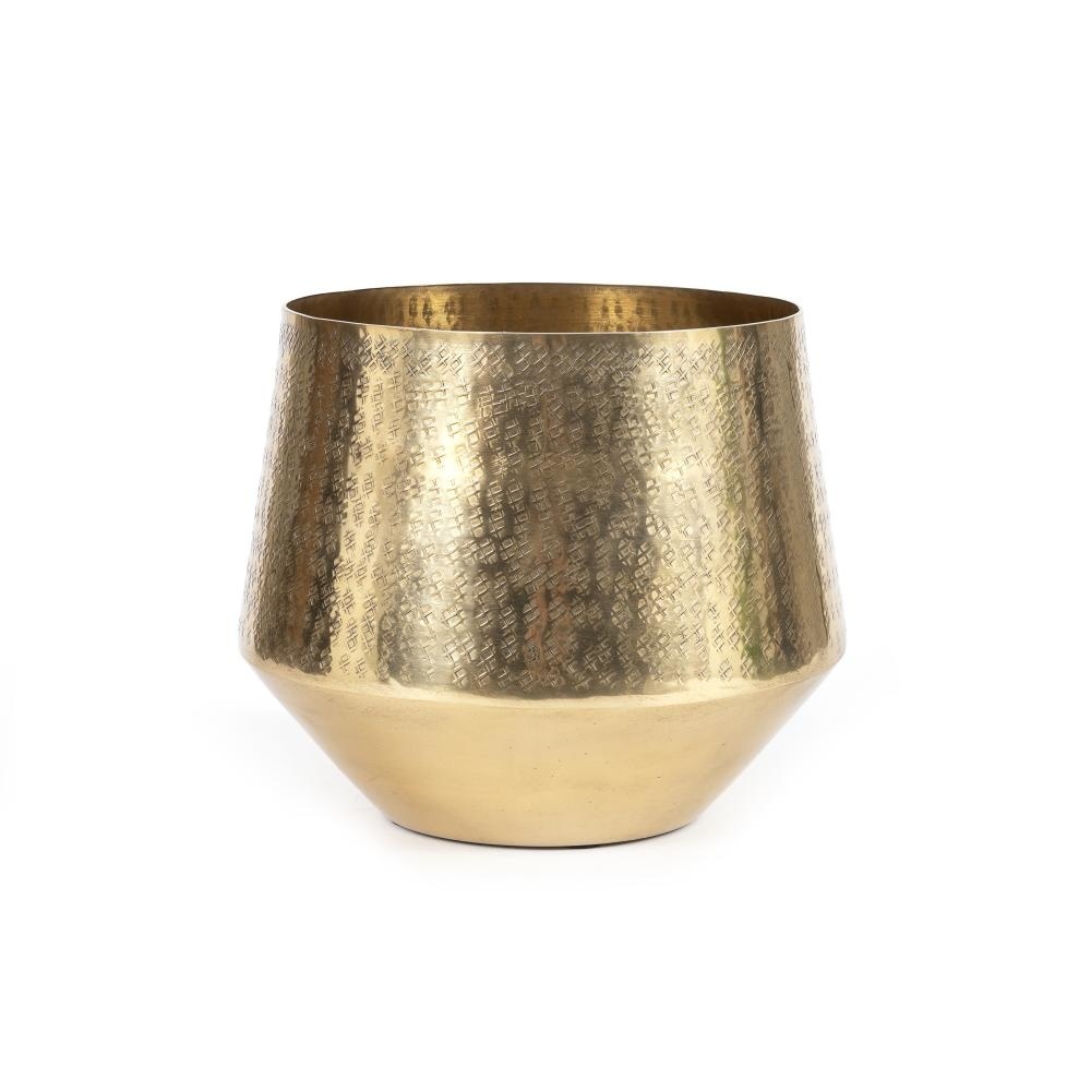 De Gehamerde Planter - Messing - L