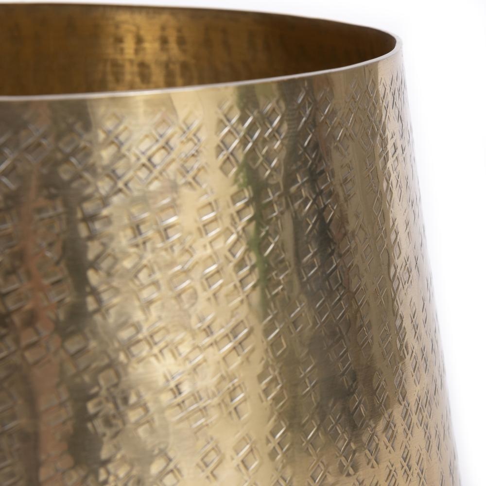 De Gehamerde Planter - Messing - L