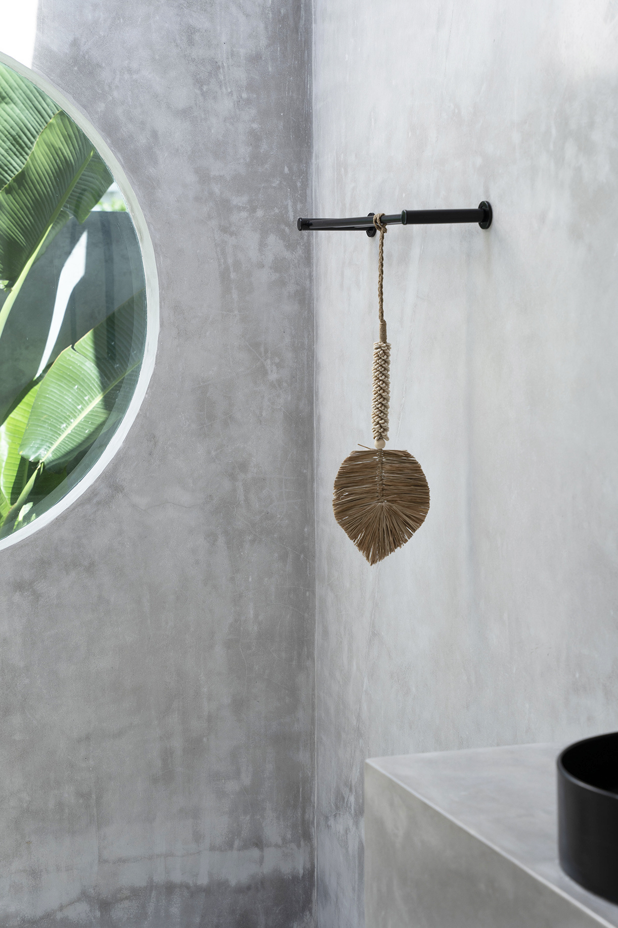 De Raffia & Schelpen Hangdecoratie - Crème Naturel