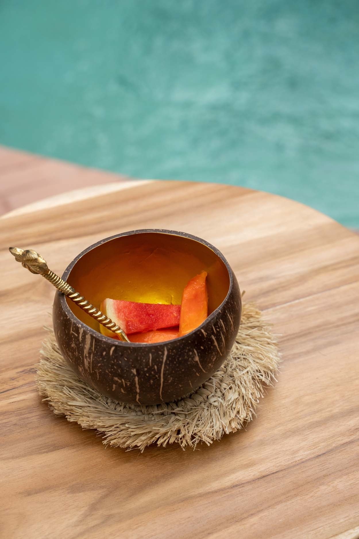 De Coco Food Kom - Naturel Goud