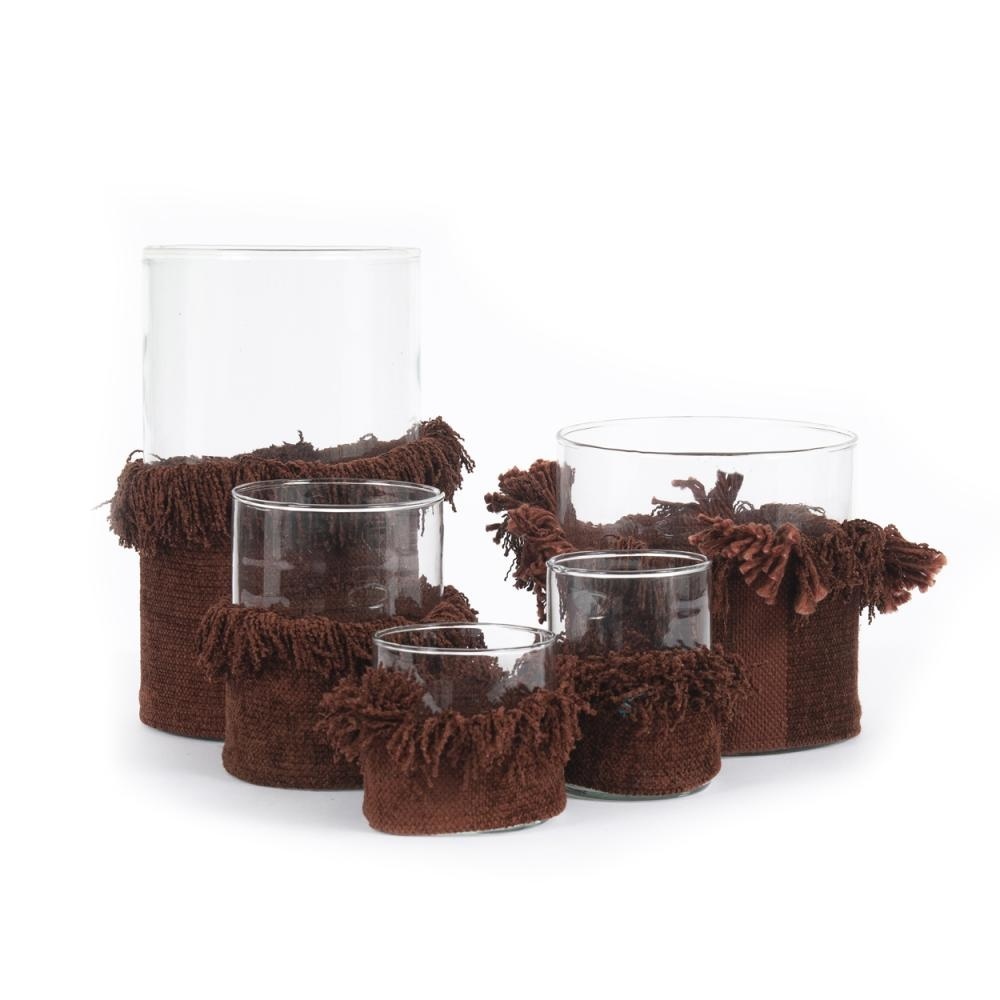 De Oh My Gee Kaarsenhouder - Bordeaux Velvet - L - Set van 2