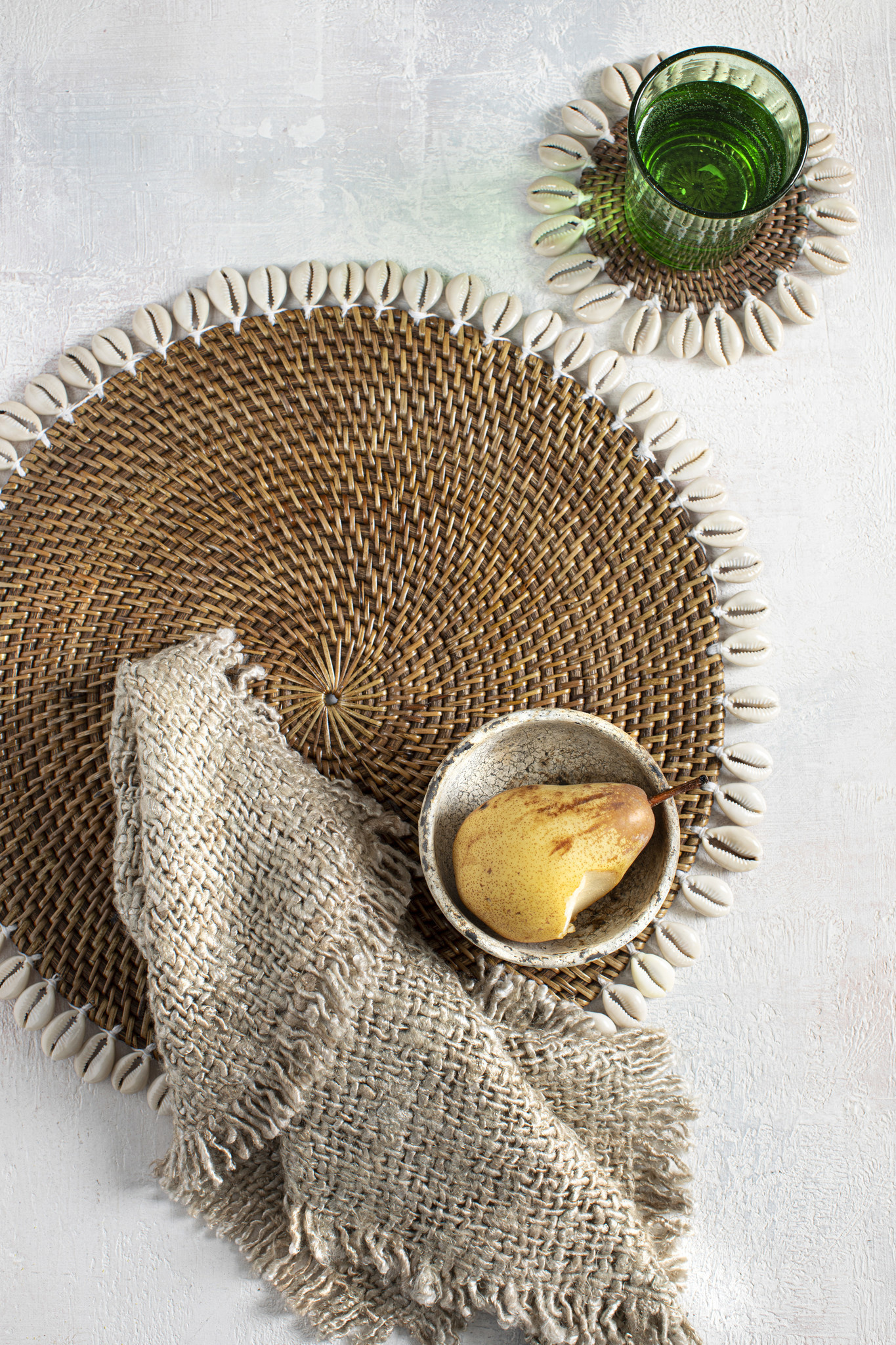 De Colonial Shell Placemat - Naturel Bruin