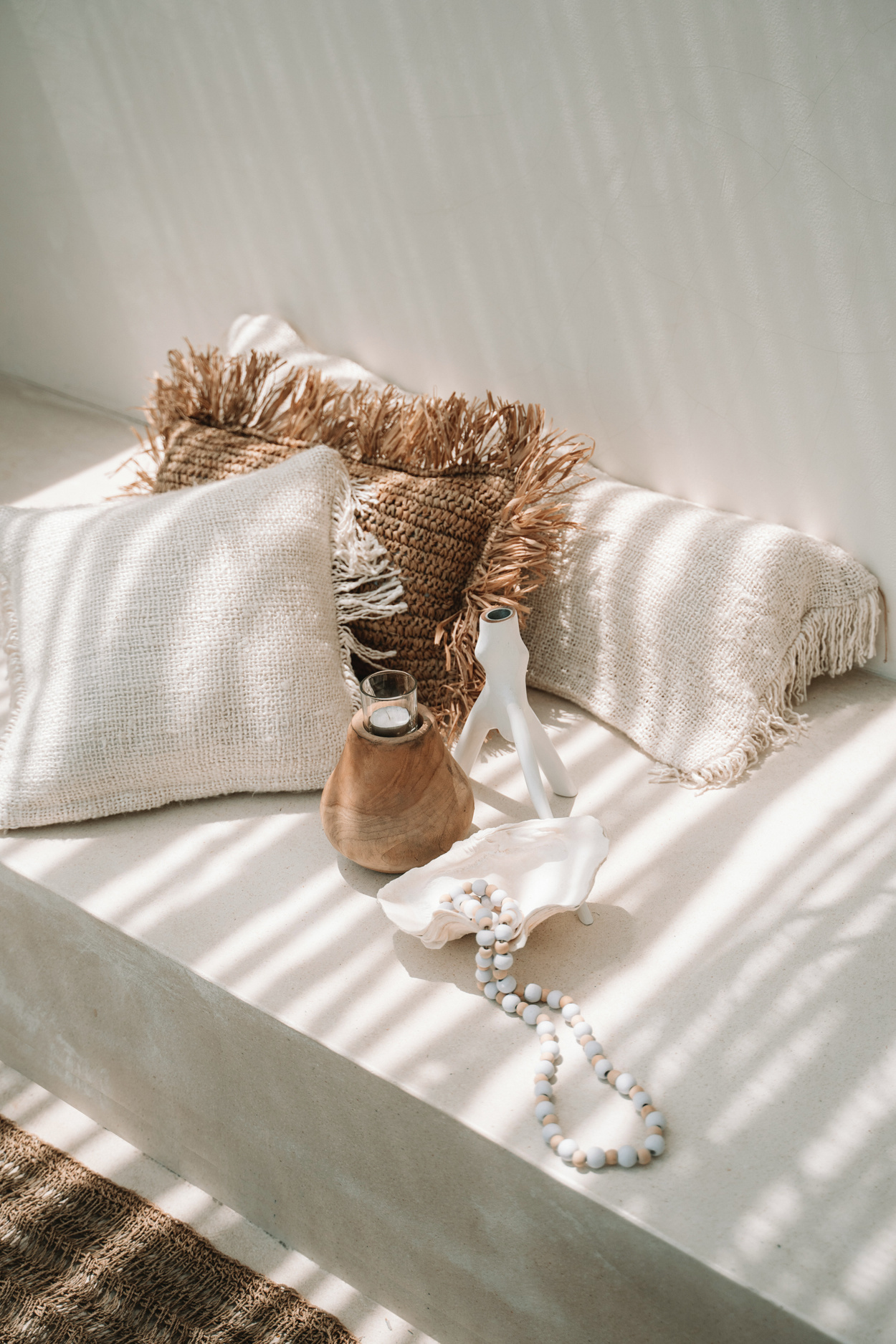 De Canggu Halsketting - Naturel Wit