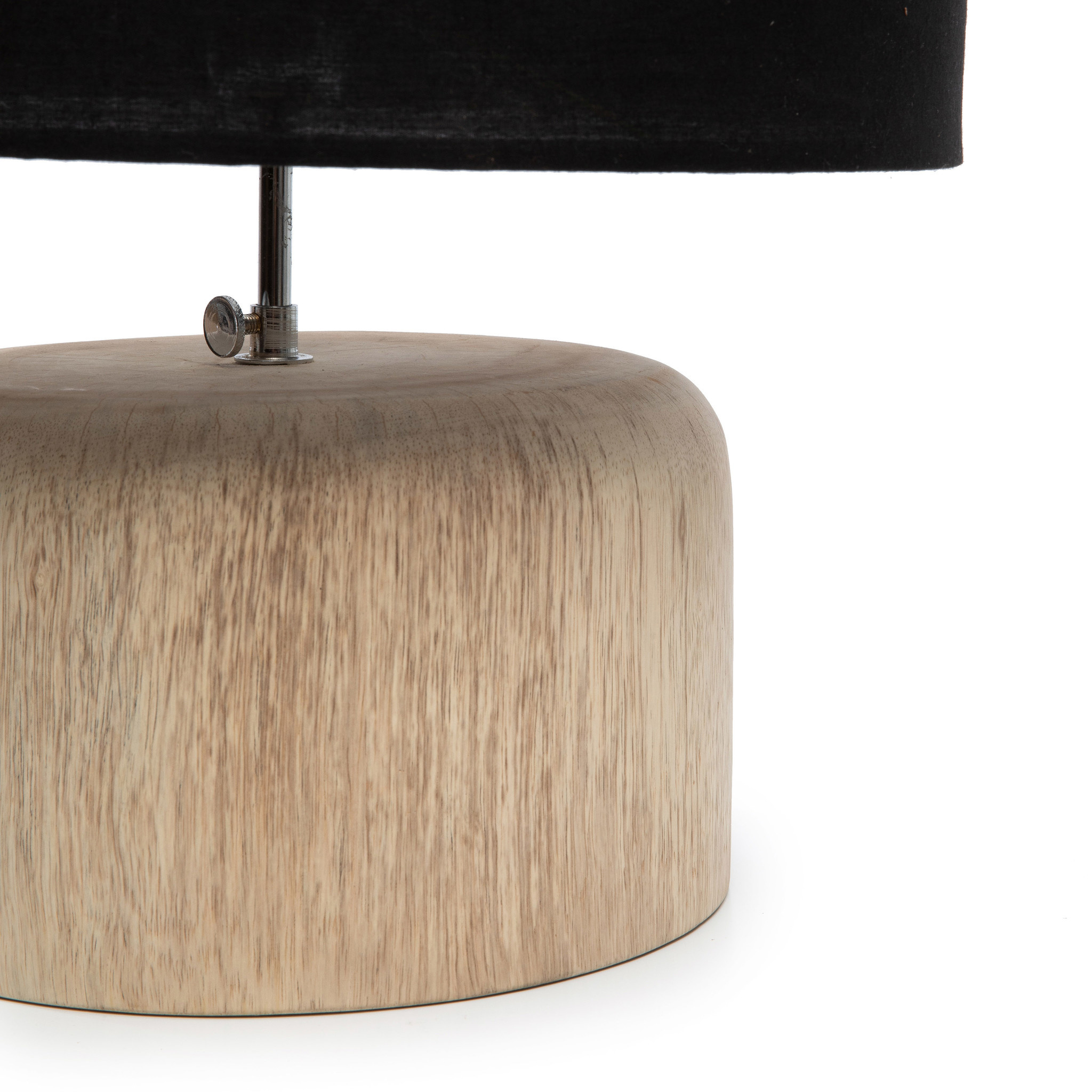 De Teak Wood Tafellamp - Naturel Zwart