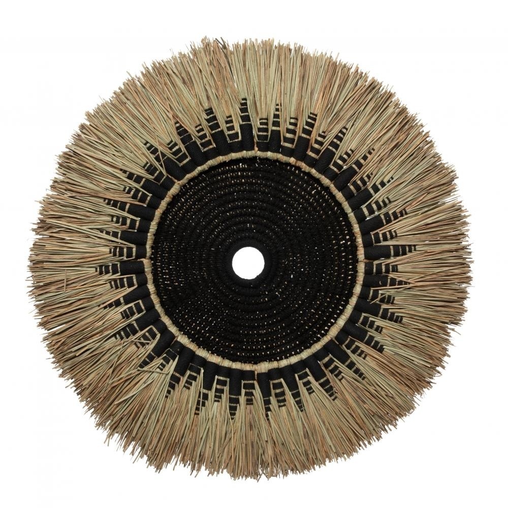 De Raffia Macramé Muur Deco - Naturel Zwart