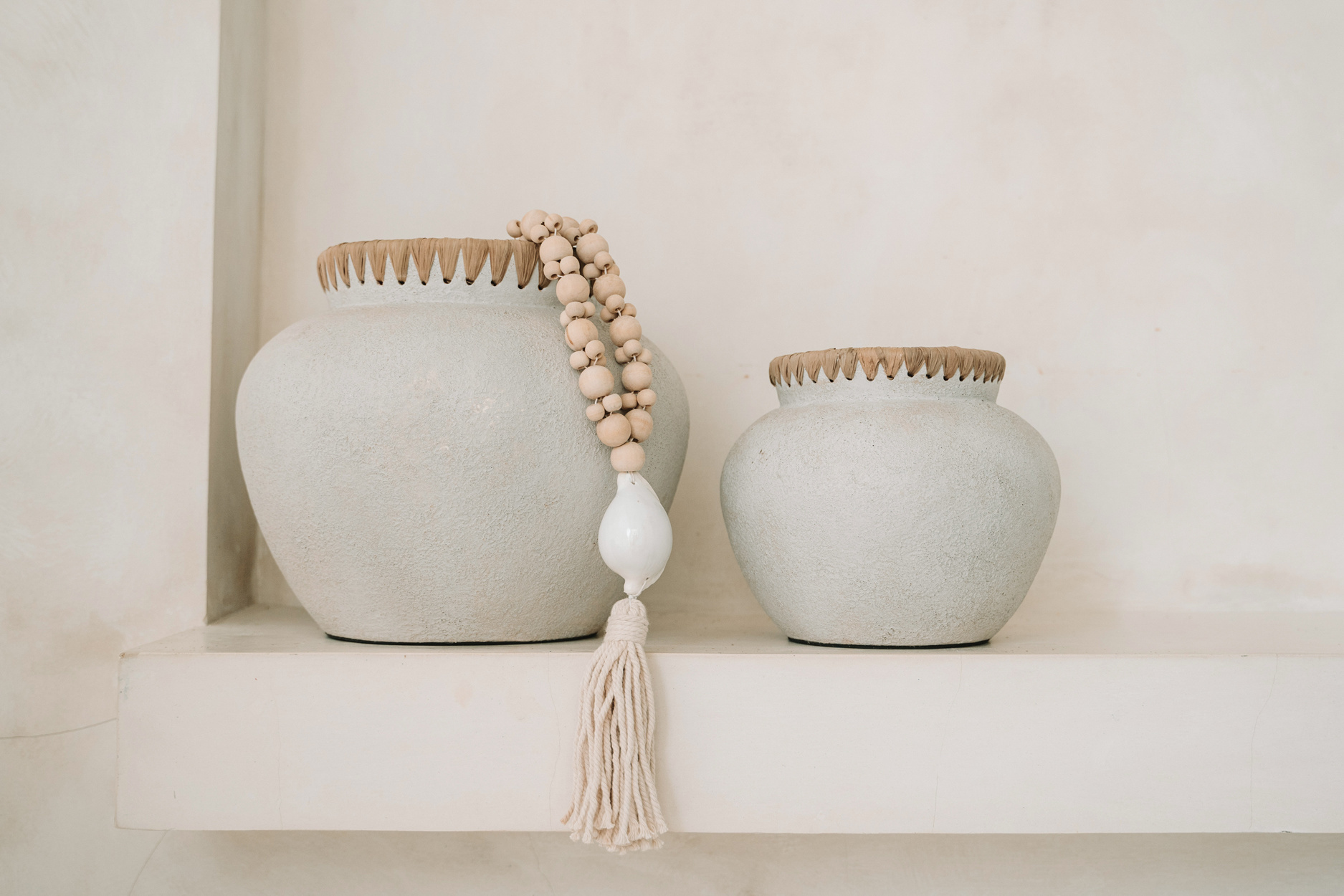 De Kubu Halsketting - Naturel Wit