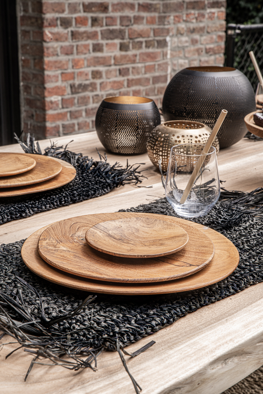 De Teak Root Rond Bord - XL