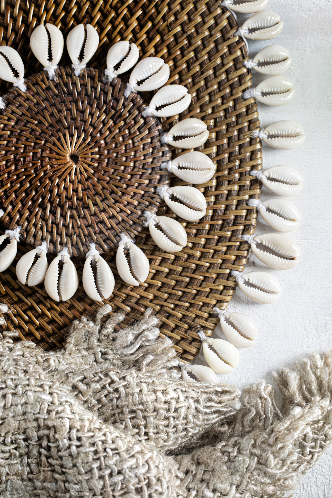 De Colonial Shell Onderzetter - Naturel Bruin