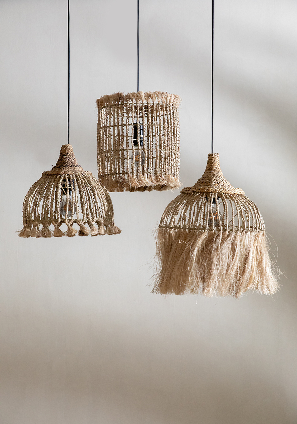 De Abaca Tassel Hanglamp - Naturel - S