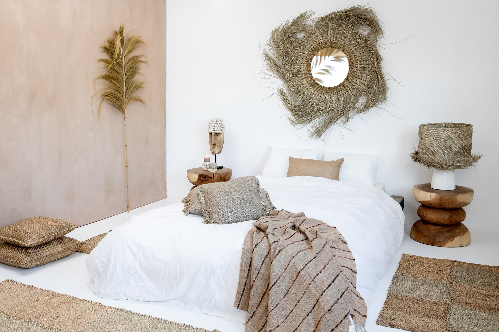De Cowrie Macramé Kaarshouder - Naturel - S
