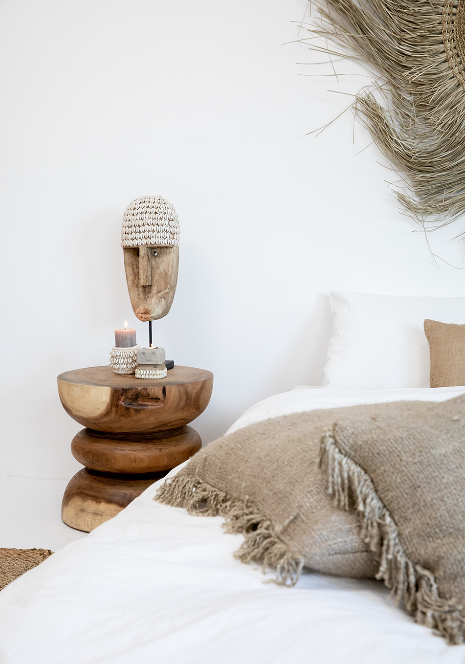 De Cowrie Macramé Kaarshouder - Naturel - S