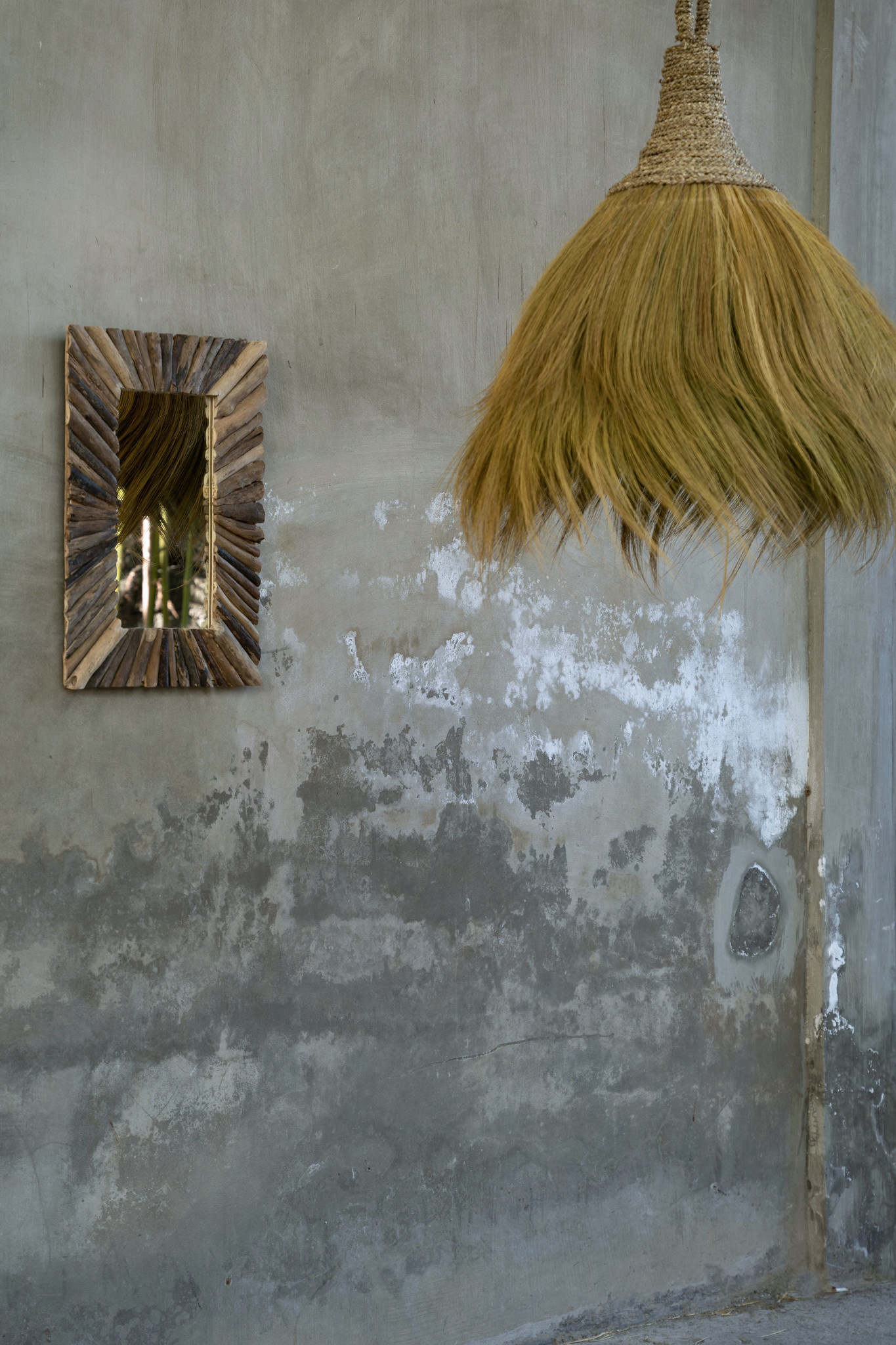 De Driftwood Framed Spiegel - Naturel - M
