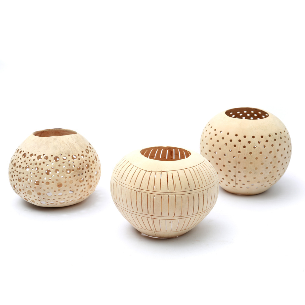 De Coconut Spot Kaarshouder - Naturel