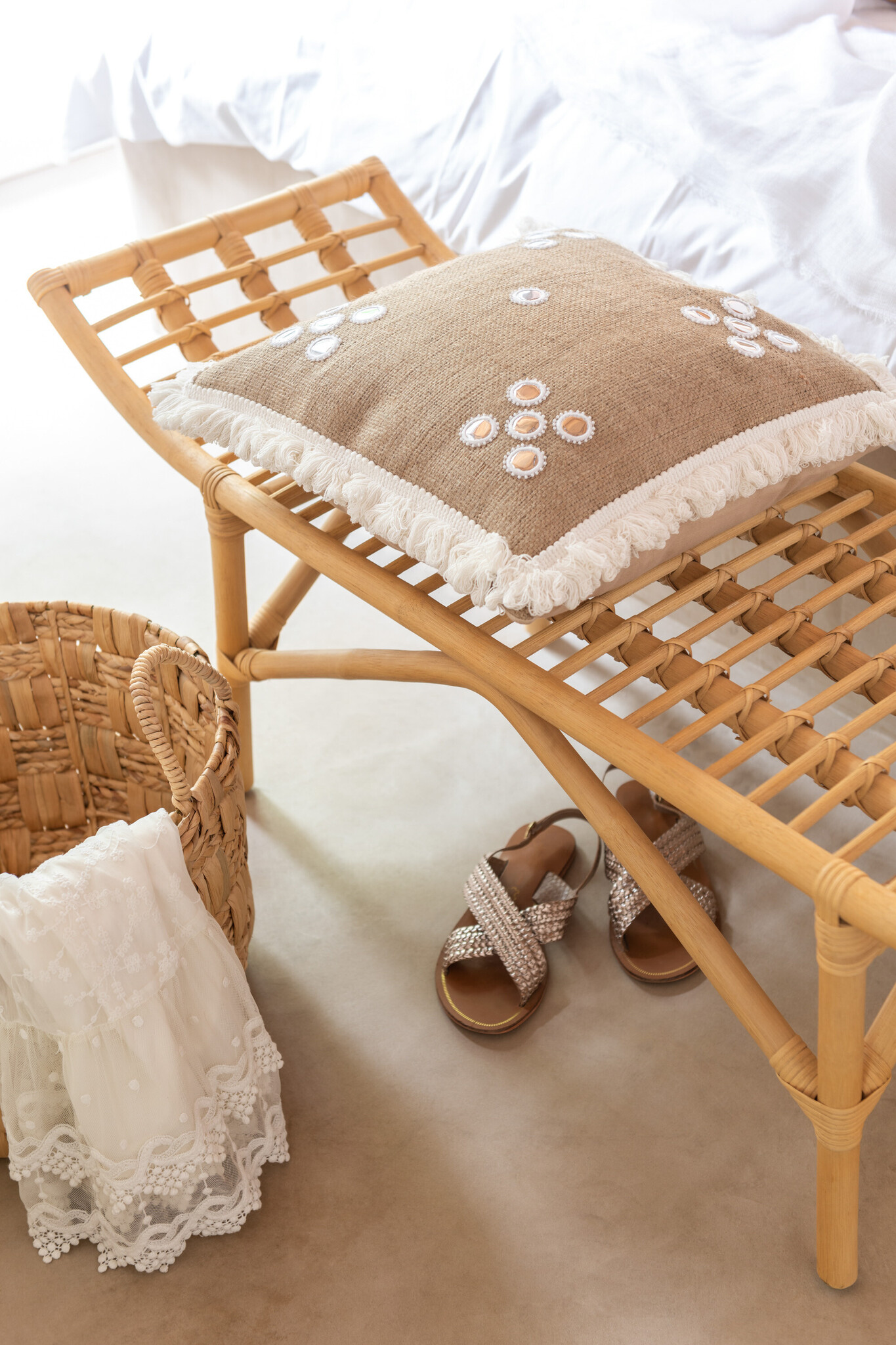 BENCH ANA RATTAN NATURAL