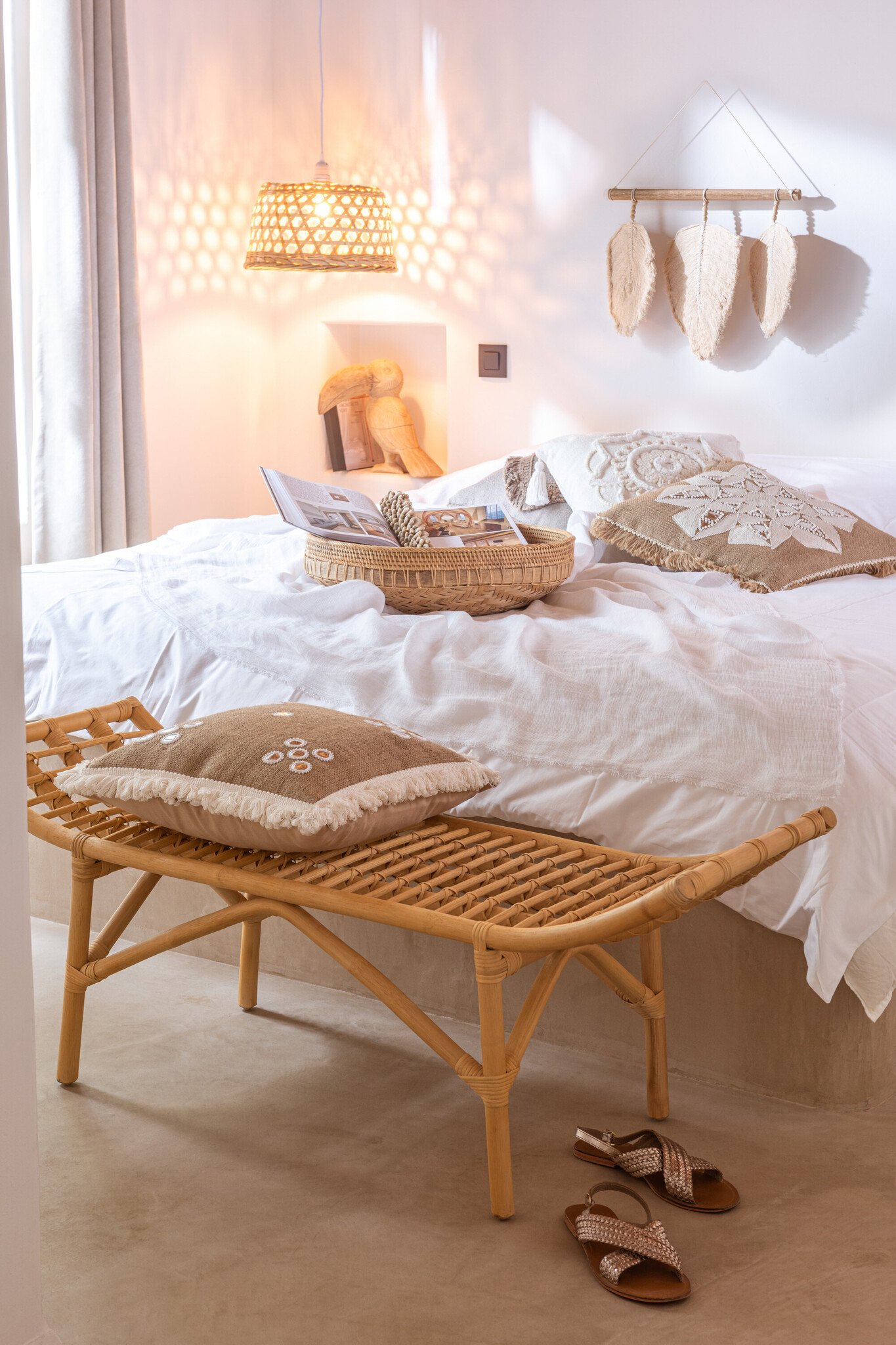 BENCH ANA RATTAN NATURAL