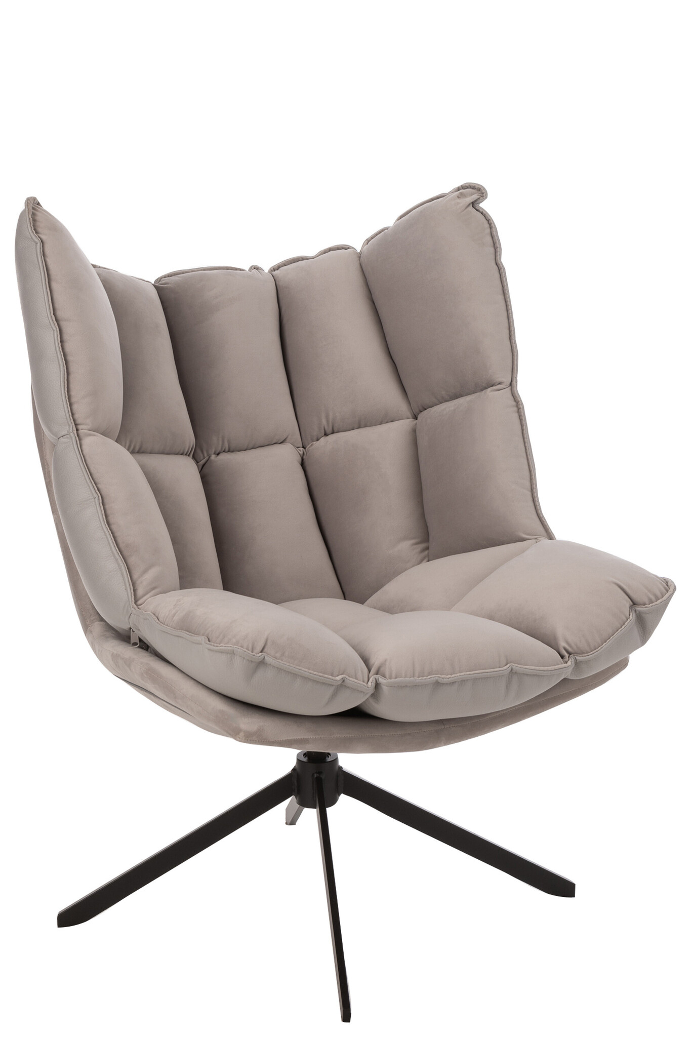 CHAIR REL CUSH FR TEX/MET LGRY