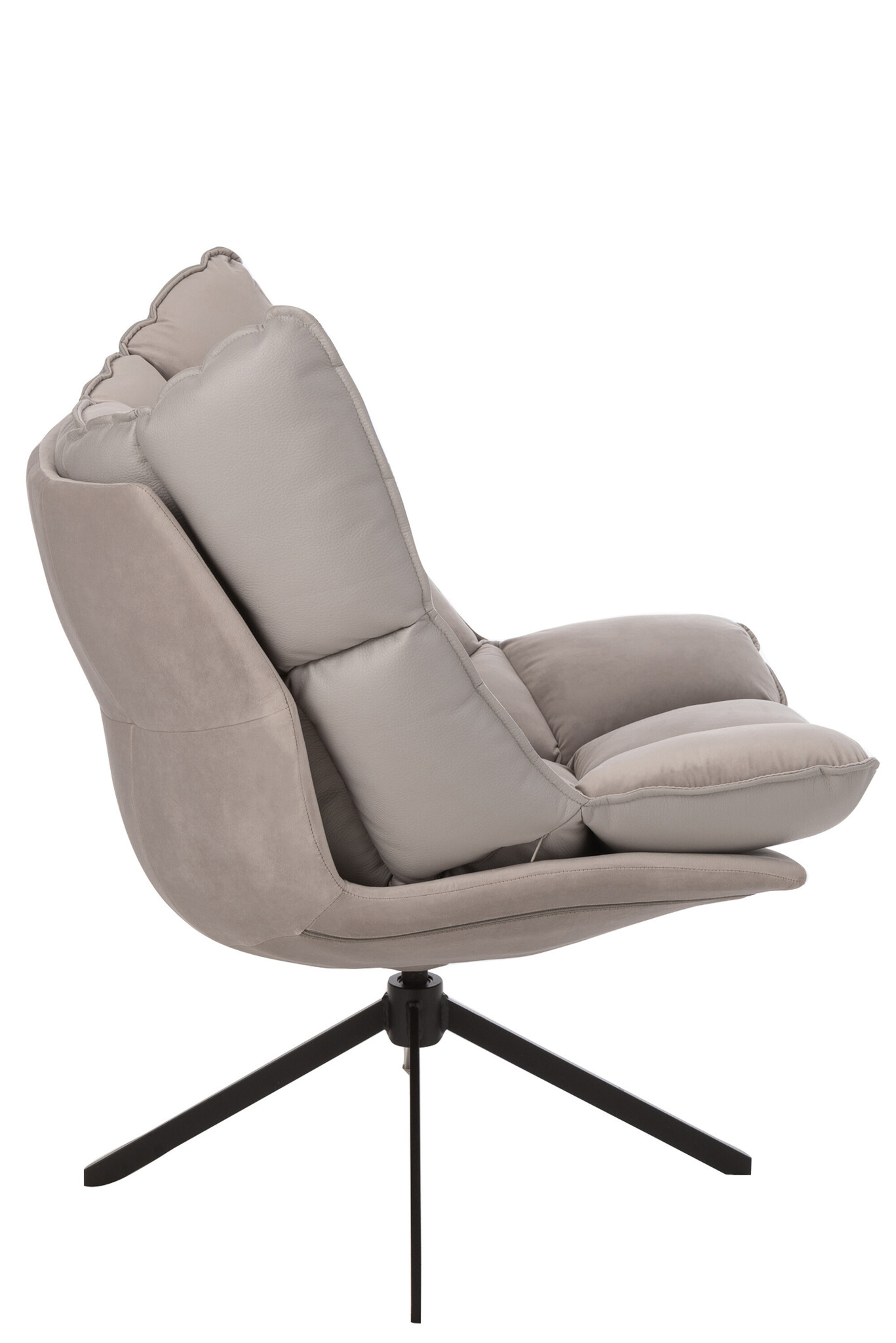 CHAIR REL CUSH FR TEX/MET LGRY