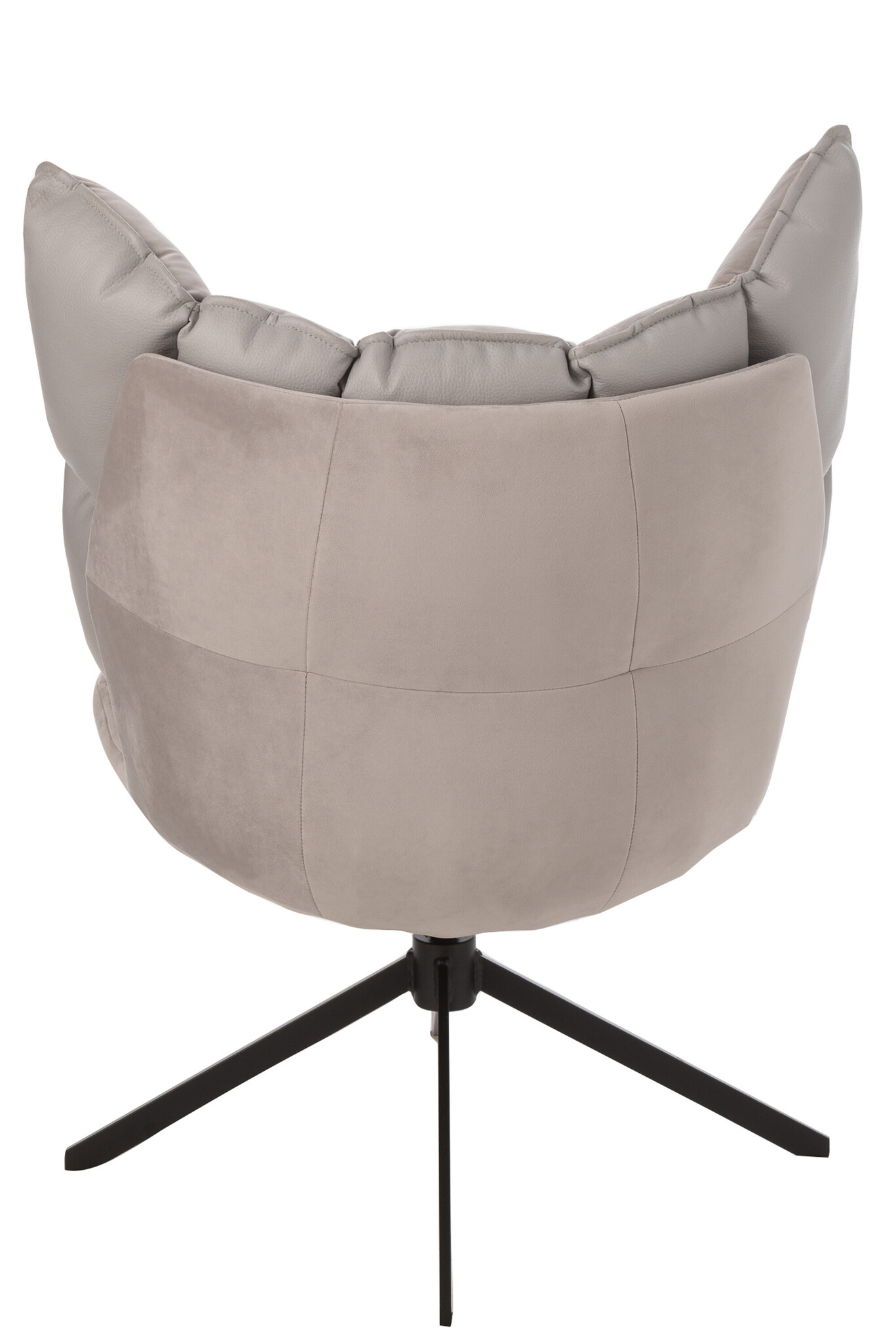 CHAIR REL CUSH FR TEX/MET LGRY