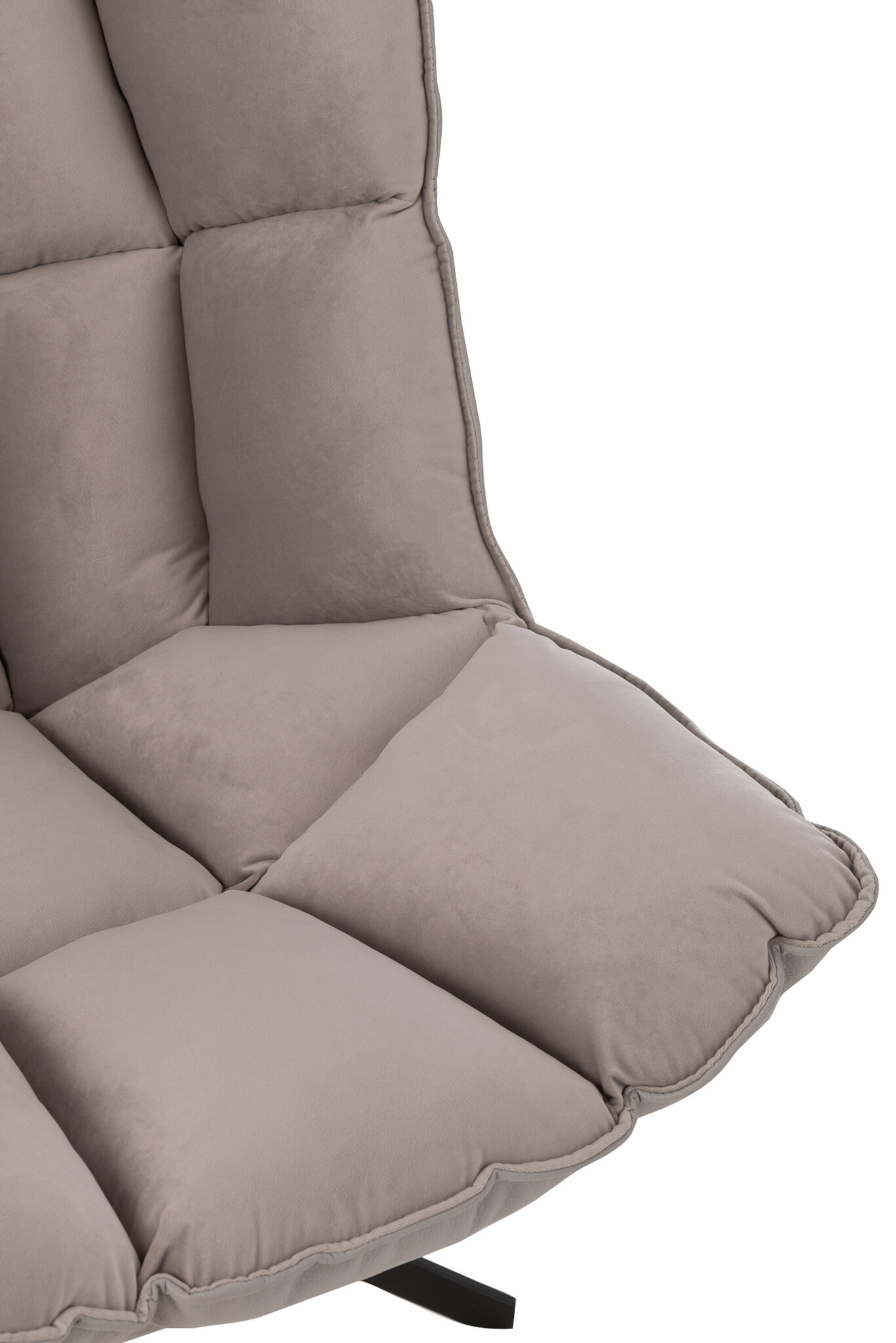 CHAIR REL CUSH FR TEX/MET LGRY