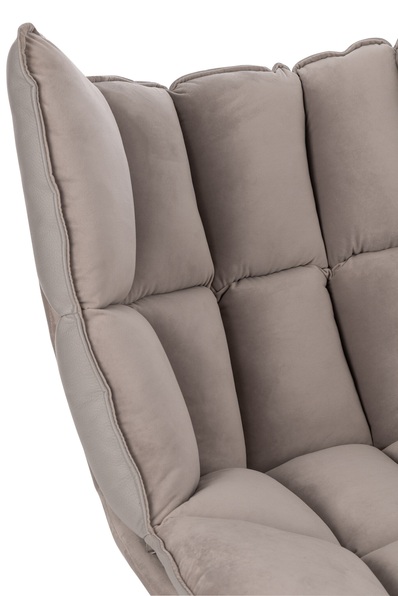 CHAIR REL CUSH FR TEX/MET LGRY