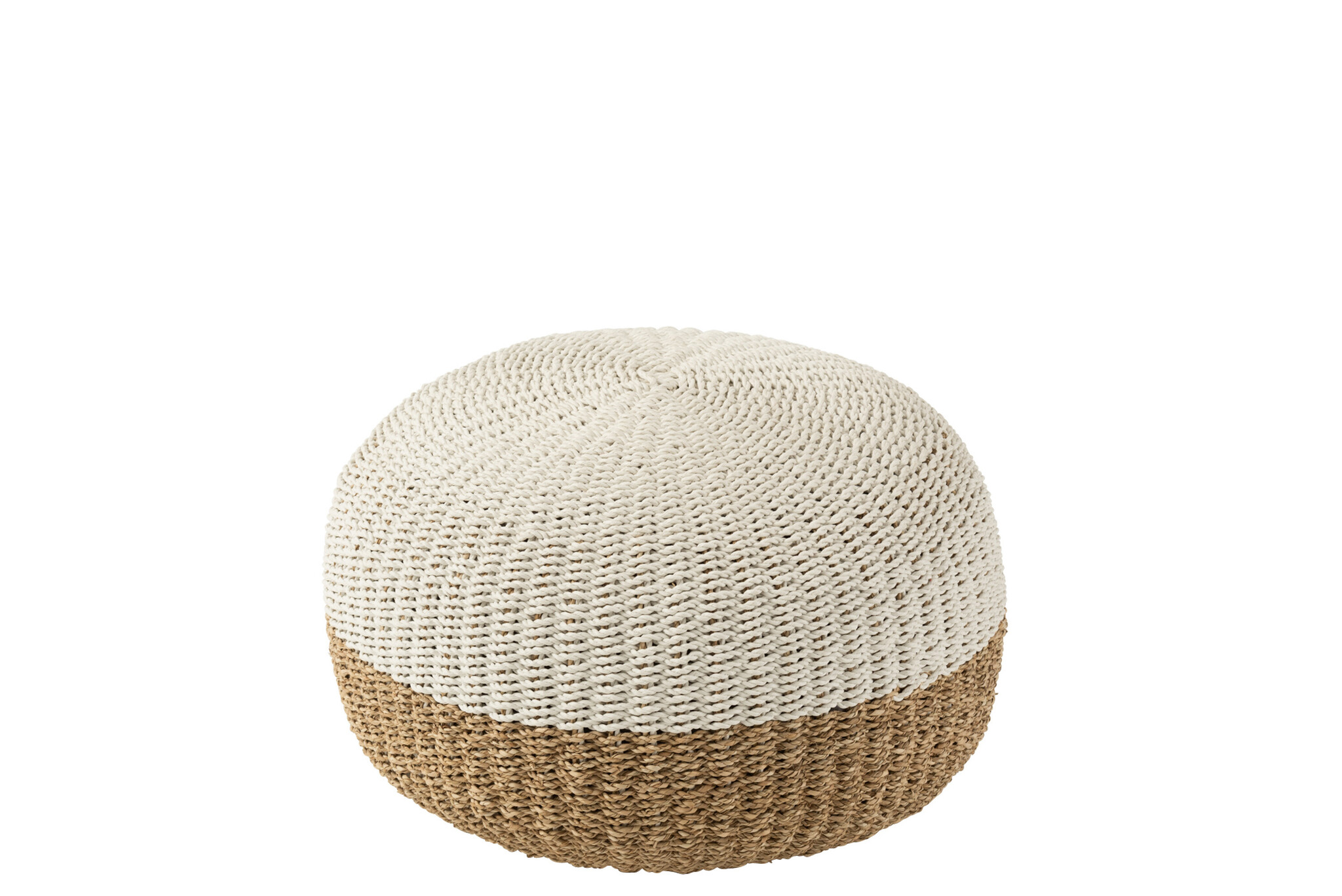POUF ORB SEAGRASS WHITE/NAT