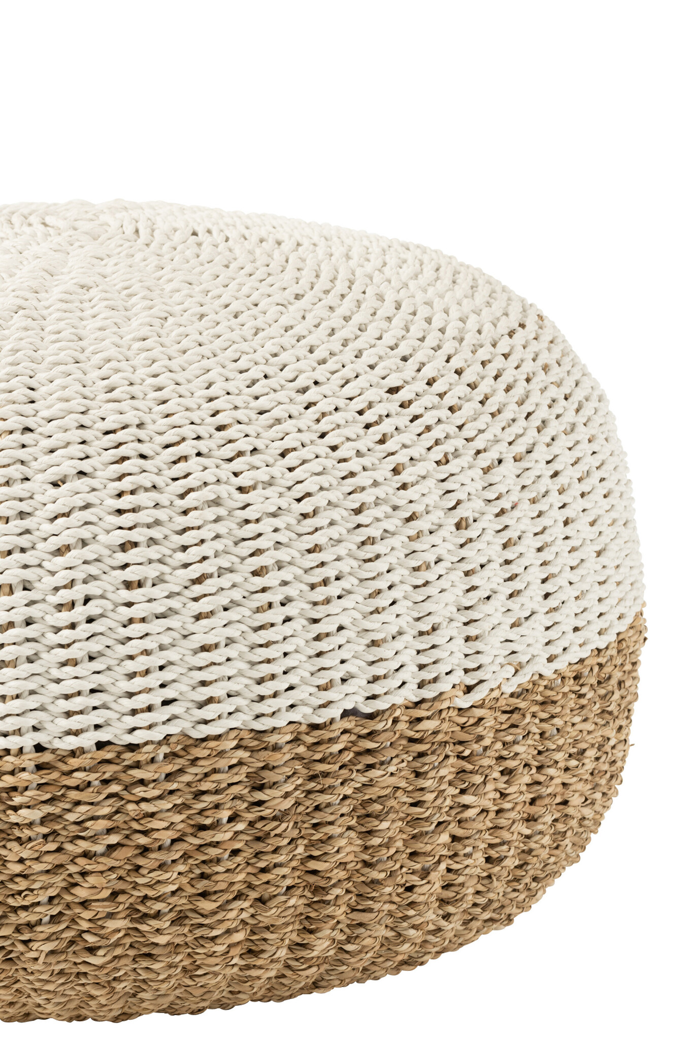 POUF ORB SEAGRASS WHITE/NAT