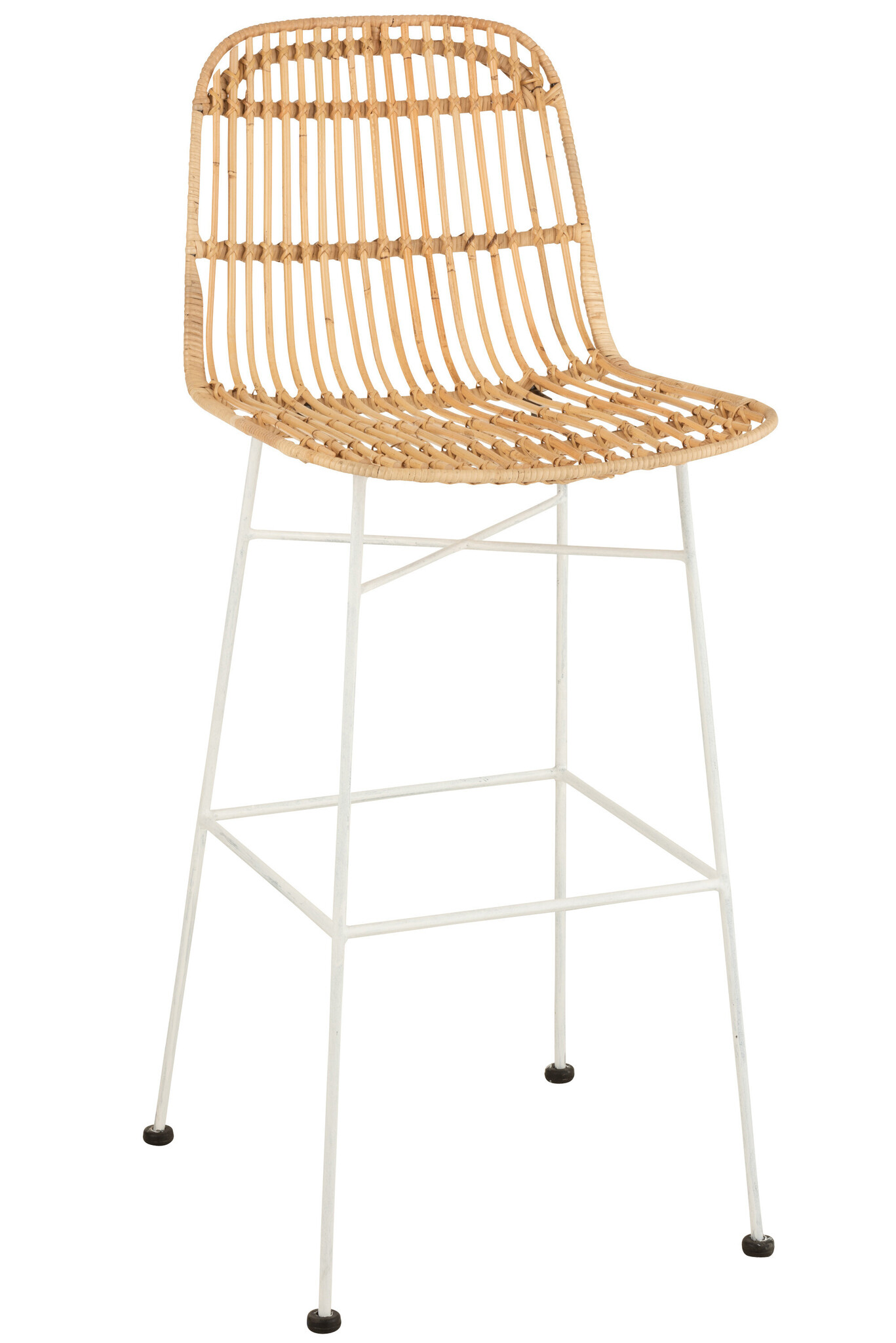 BAR SEAT EMA RATTAN/MET NAT/WH