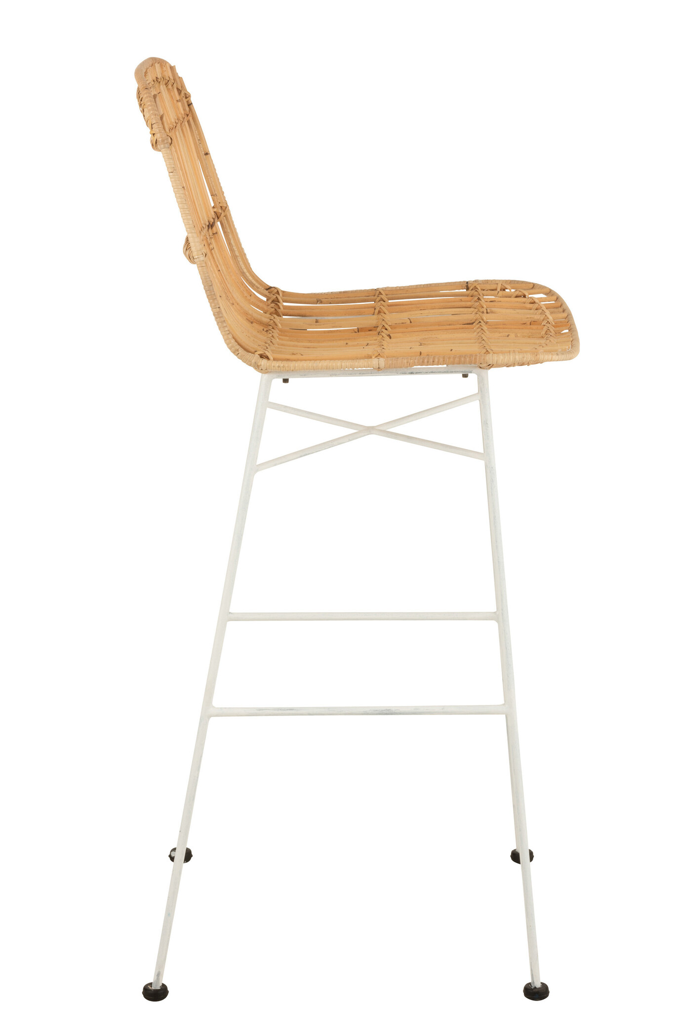 BAR SEAT EMA RATTAN/MET NAT/WH