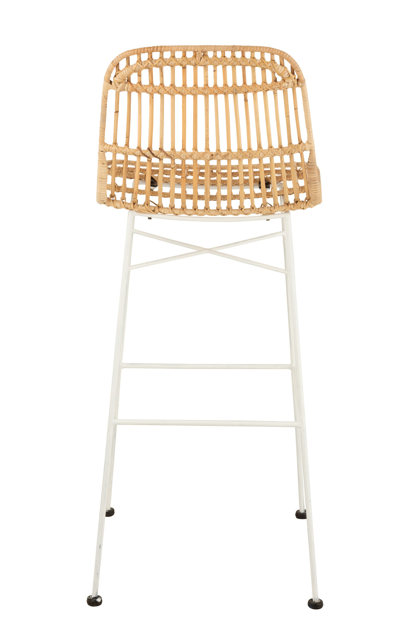 BAR SEAT EMA RATTAN/MET NAT/WH