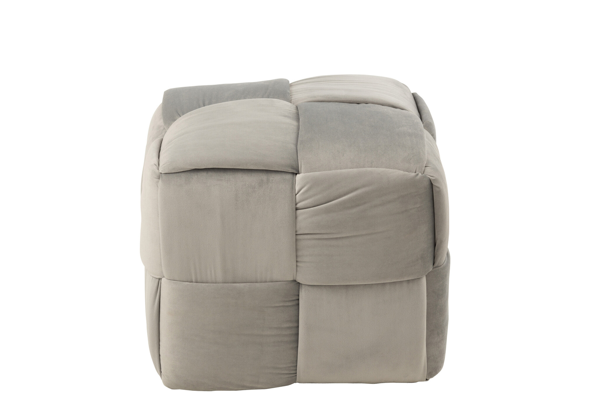 POUF 1P TEXTILE/WOOD LGR