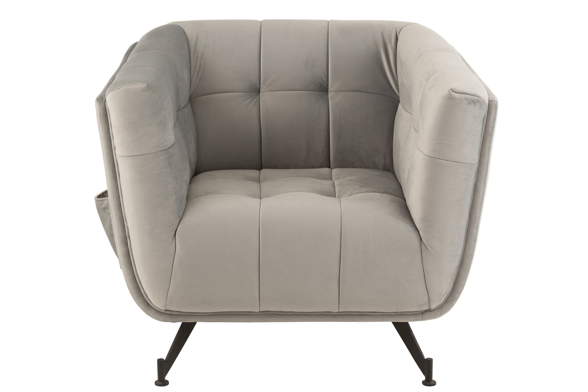 LOUNGE SEAT 1P TEX/WD/MET LGR