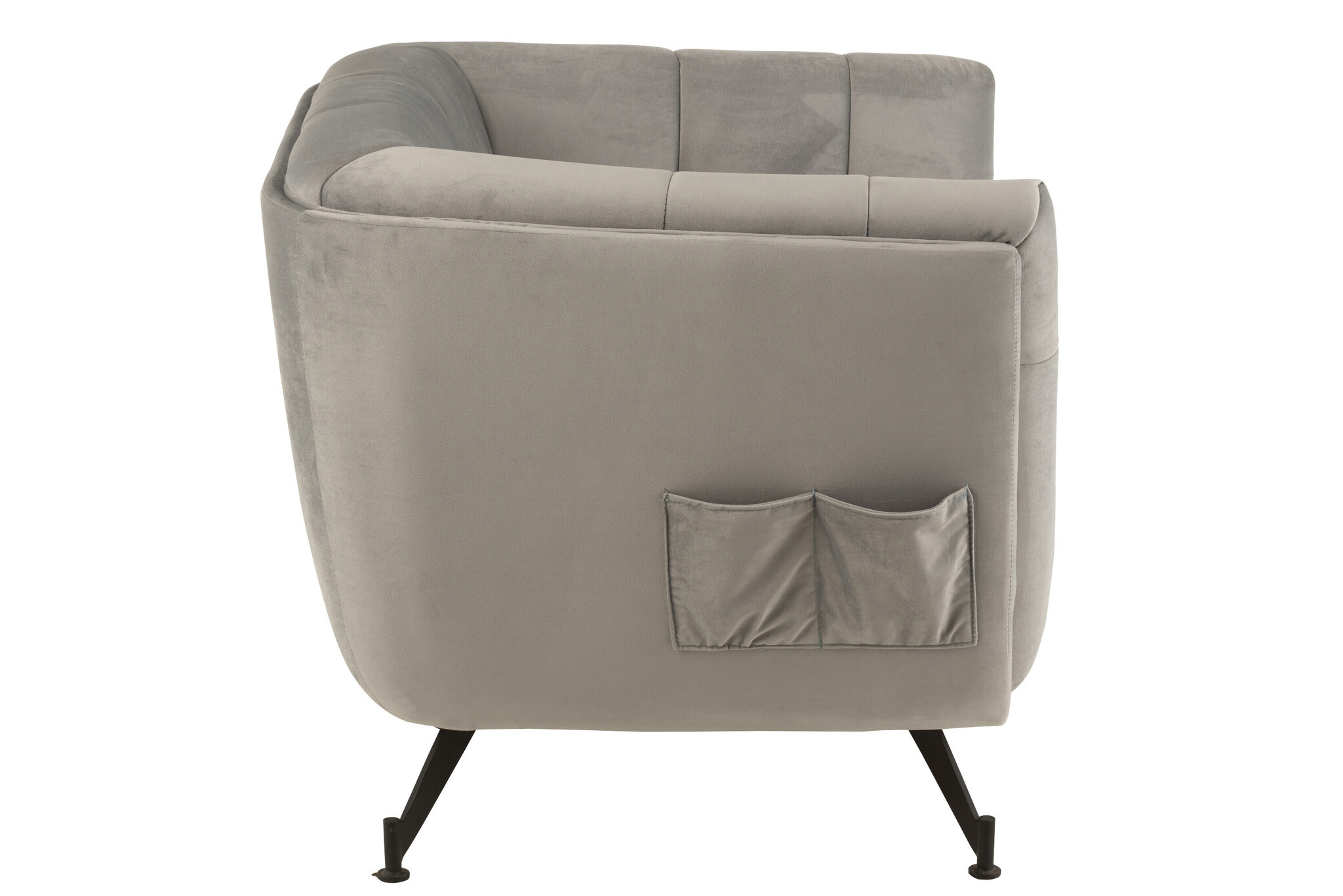 LOUNGE SEAT 1P TEX/WD/MET LGR