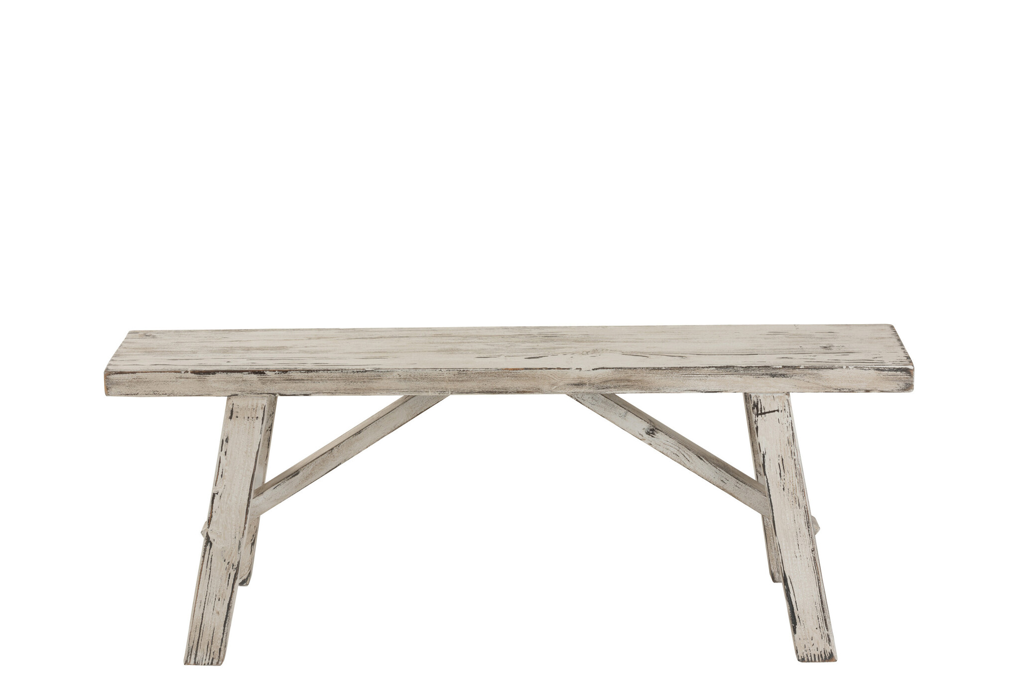 BENCH IBIZA WOOD WHITE WASH
