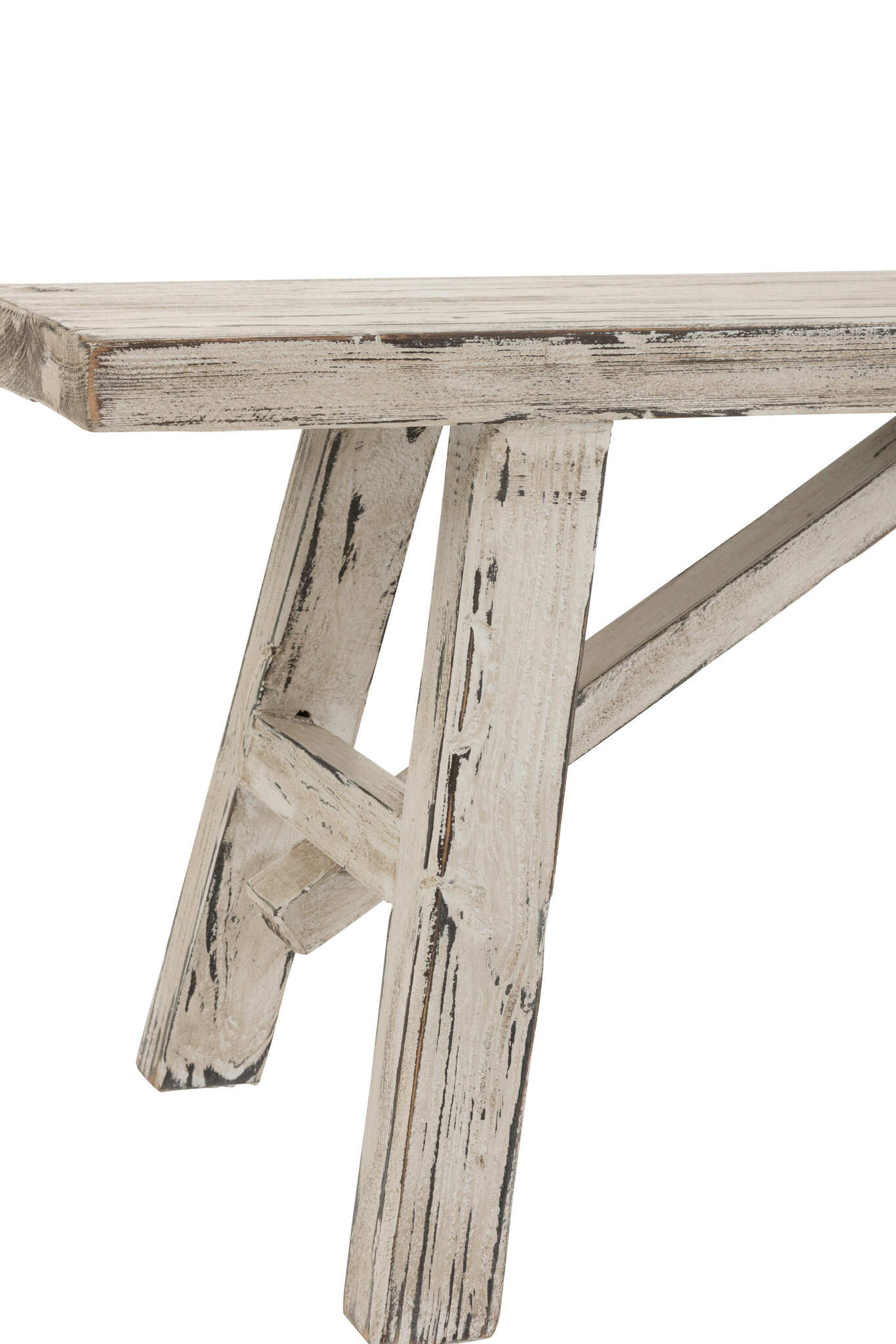 BENCH IBIZA WOOD WHITE WASH