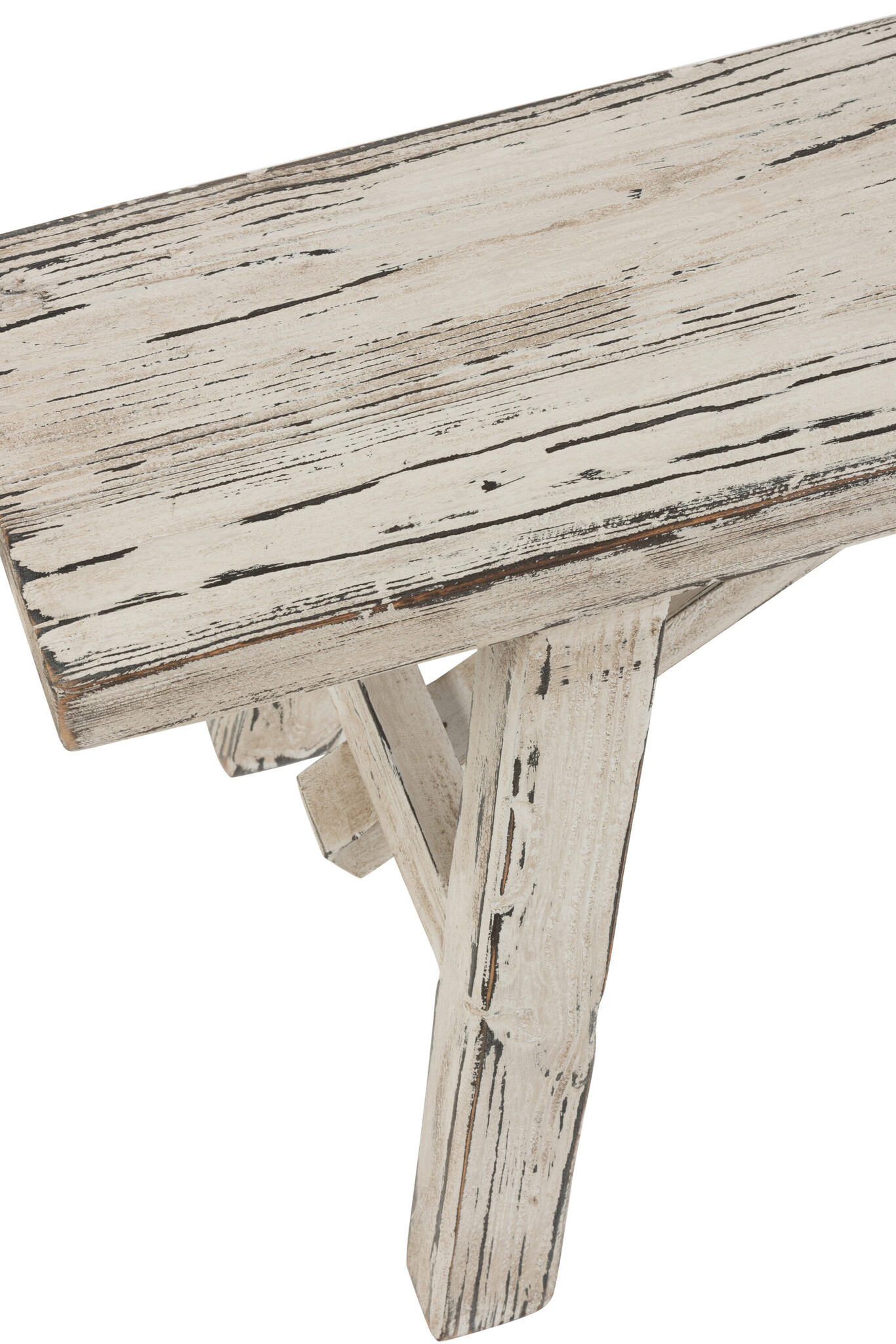 BENCH IBIZA WOOD WHITE WASH