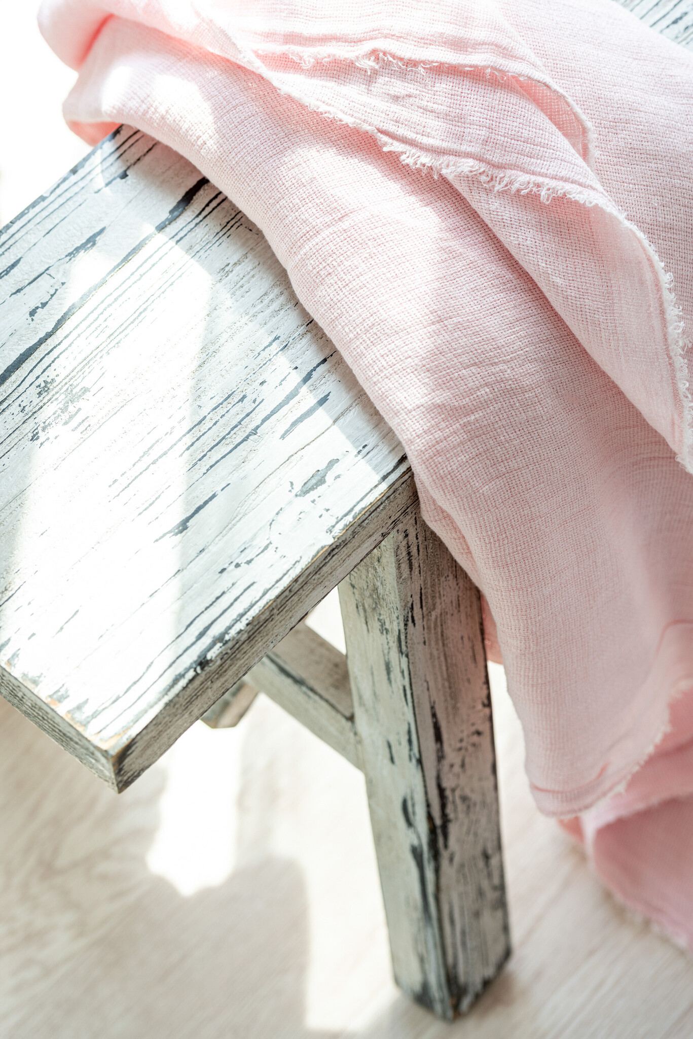 BENCH IBIZA WOOD WHITE WASH