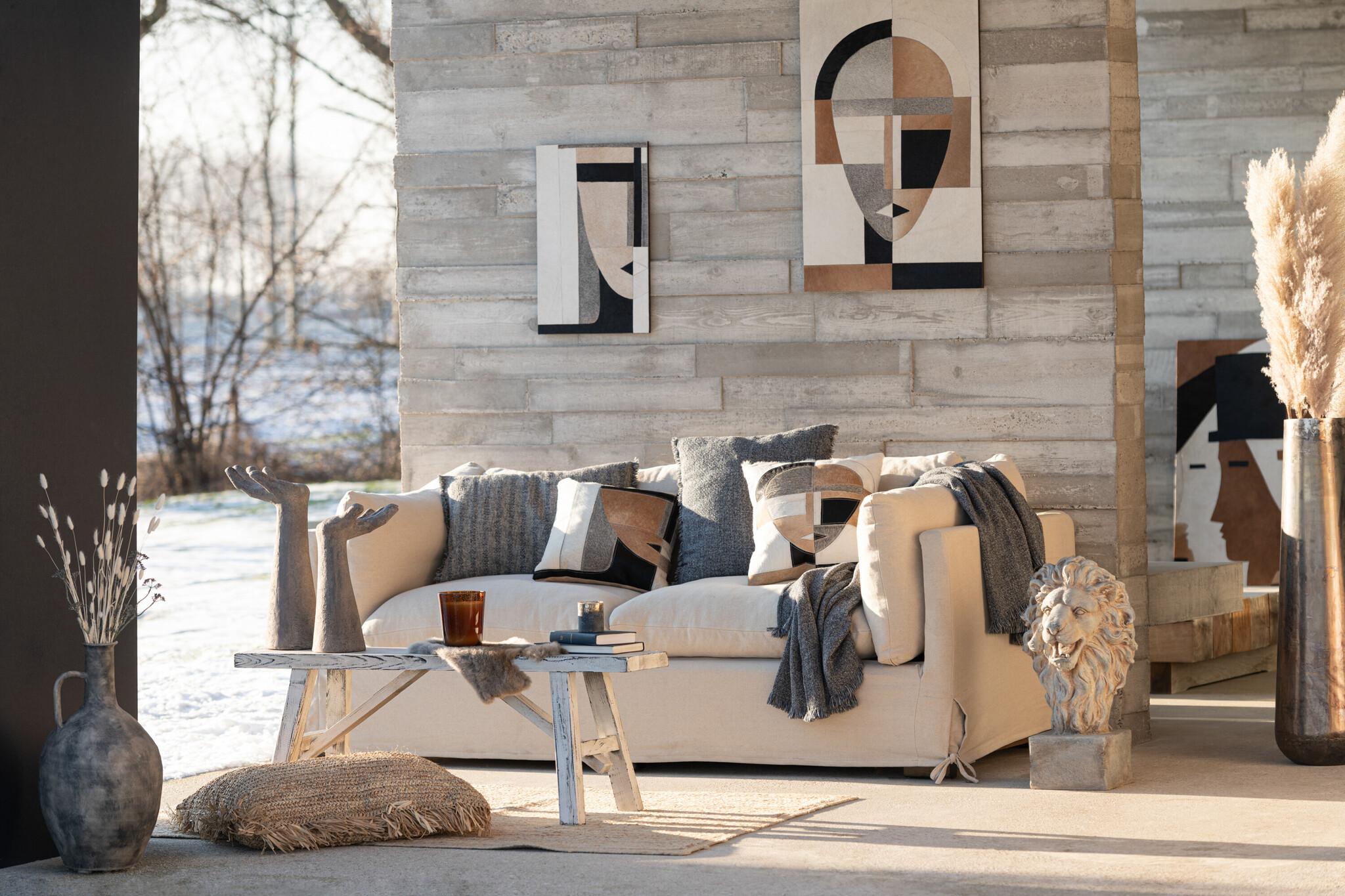 BENCH IBIZA WOOD WHITE WASH