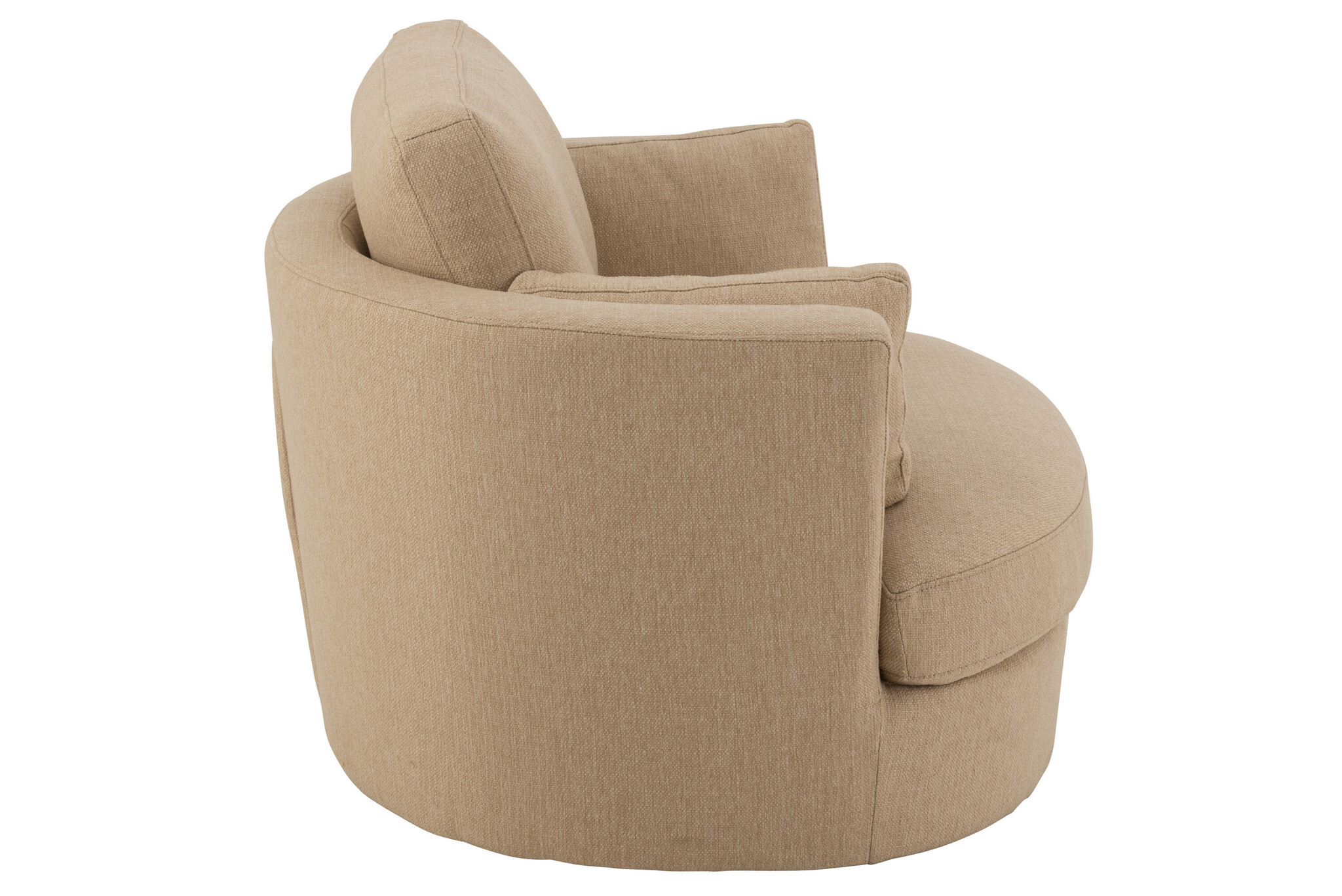 CHAIR SWIVEL WD/TEXTILE BEIGE
