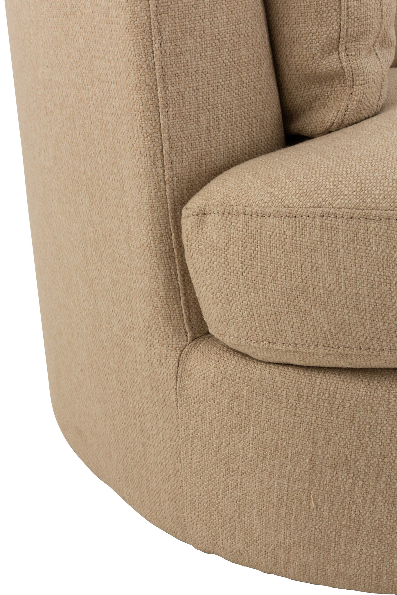 CHAIR SWIVEL WD/TEXTILE BEIGE