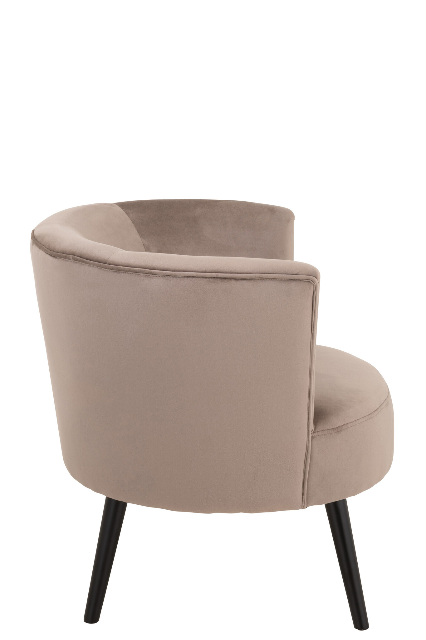 LOUNGE CHAIR ROUND TEX/MET BR