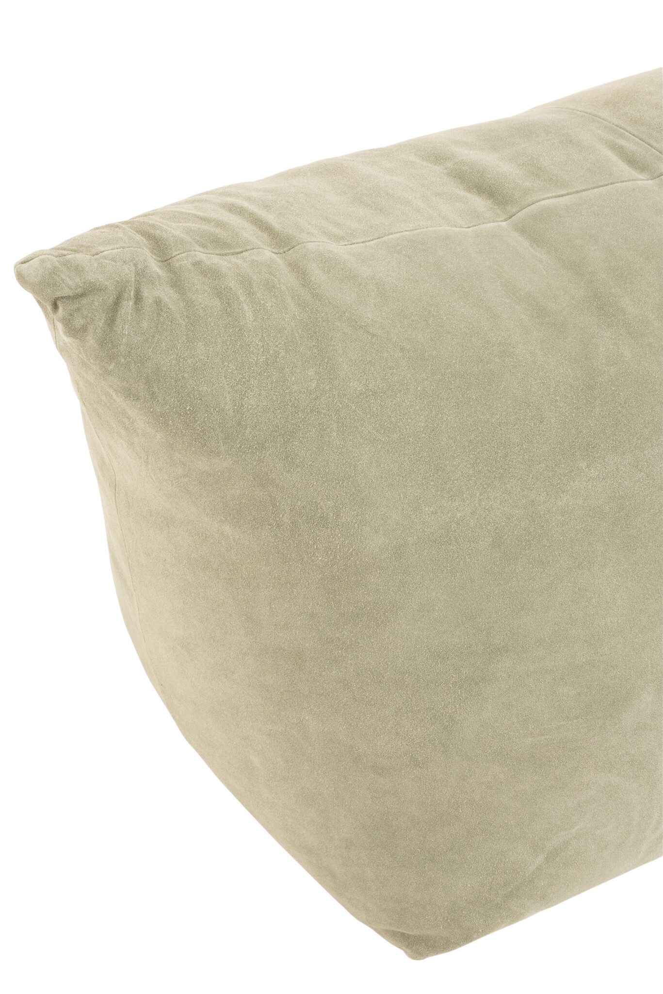POUF AVA LOW LEATHER GREEN