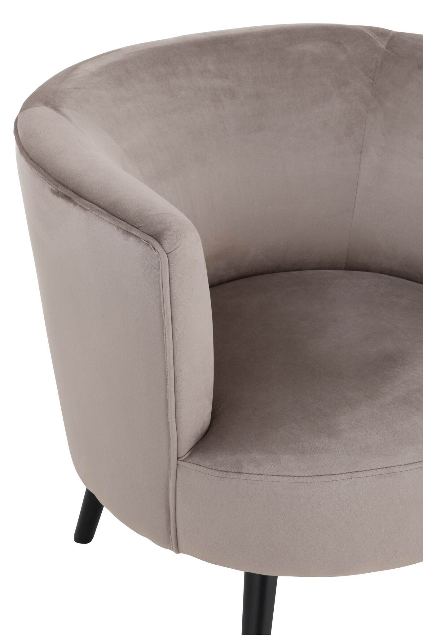 LOUNGE CHAIR ROUND TEX/MET BR